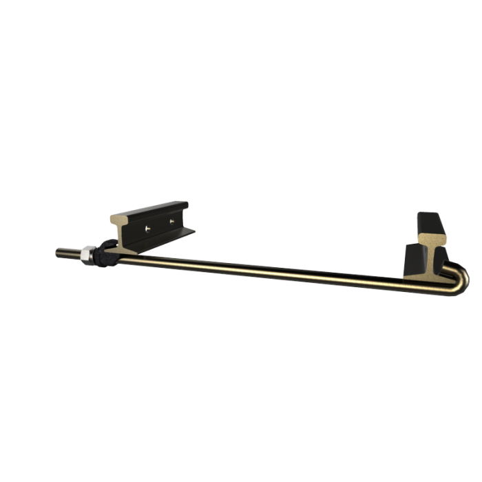 1" Single End Gauge Rod 24" TG 40-70 lb Rail Cut 37" Thread 7"