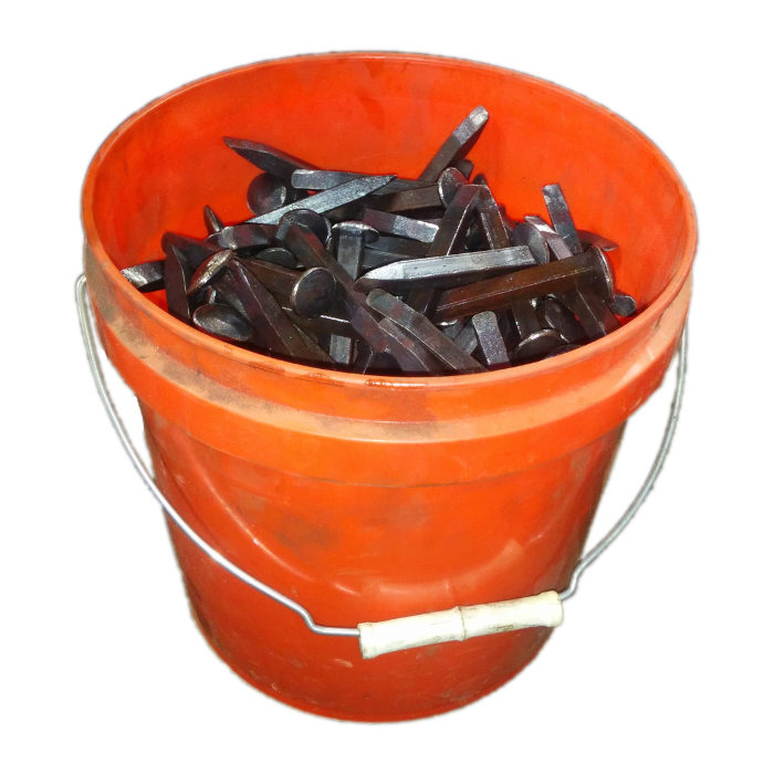 50 lb Pail Track Spikes 5/8"x6" ~59 pcs Prime