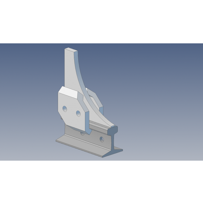 Wheel Stop 60-85 lb ASCE Clamp on type