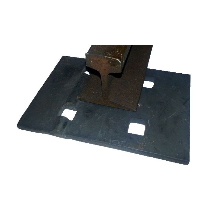 40 lb ASCE Single shoulder tie plate 4 hole 3/8"x5"x6"