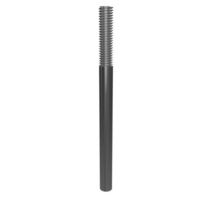 Single End Stud 1/2"x7" Steel Threaded 2" One End 13 TPI UNC