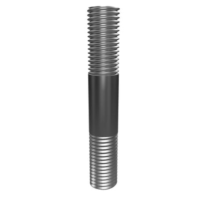 Double End Stud 1"x6" Steel Threaded 2" Each End 8 TPI UNC