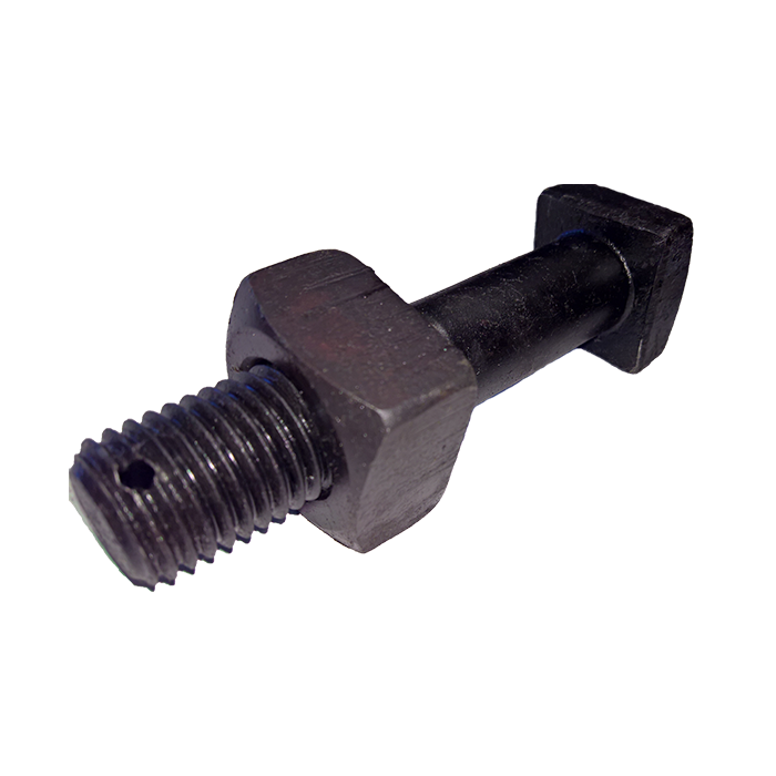 3/4"x3-3/4" Square Head Switch Point Bolt THIN HEAD w sq nut and cotter Grade 5